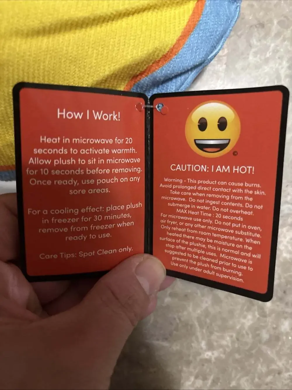 Pensive Face EMOJI Heating / Cooling Plush Pad Novelty Funny 2023 New With Tags